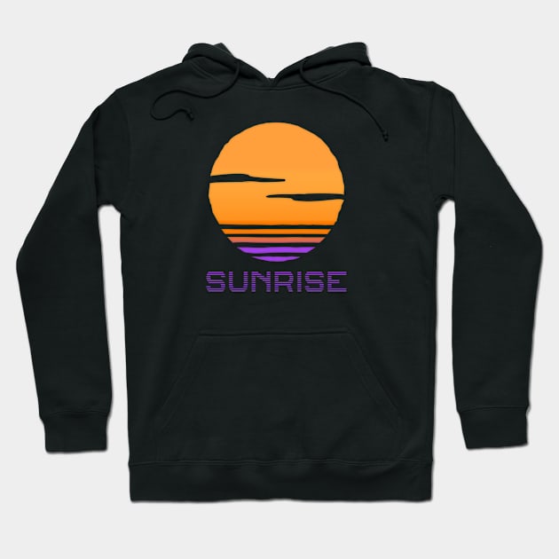 Retro Sunrise Hoodie by DoubleDu